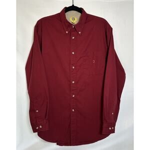 Duck Head Men’s Burgundy Red Button Down Long Sleeve Shirt Size Medium